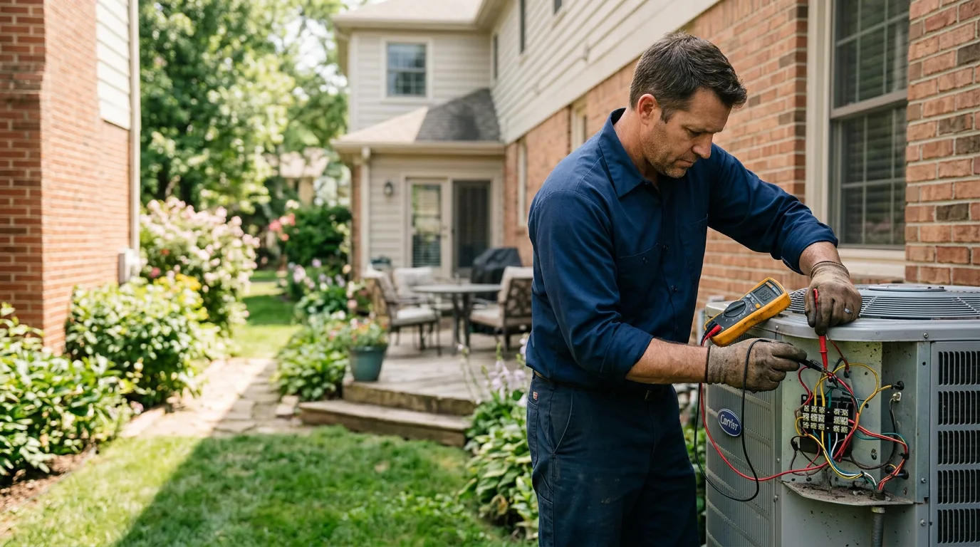 HVAC technician working near Garner, KY
